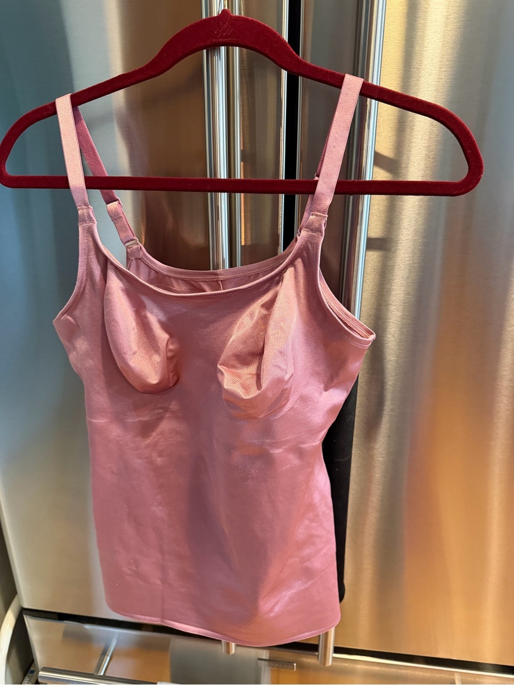 Ruby Ribbon Dusty Rose Shaping Camisole with Built-In Cups NWOT